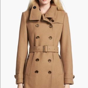 BURBERRY BRIT Daylesmoore Wool Blend Trench Coat